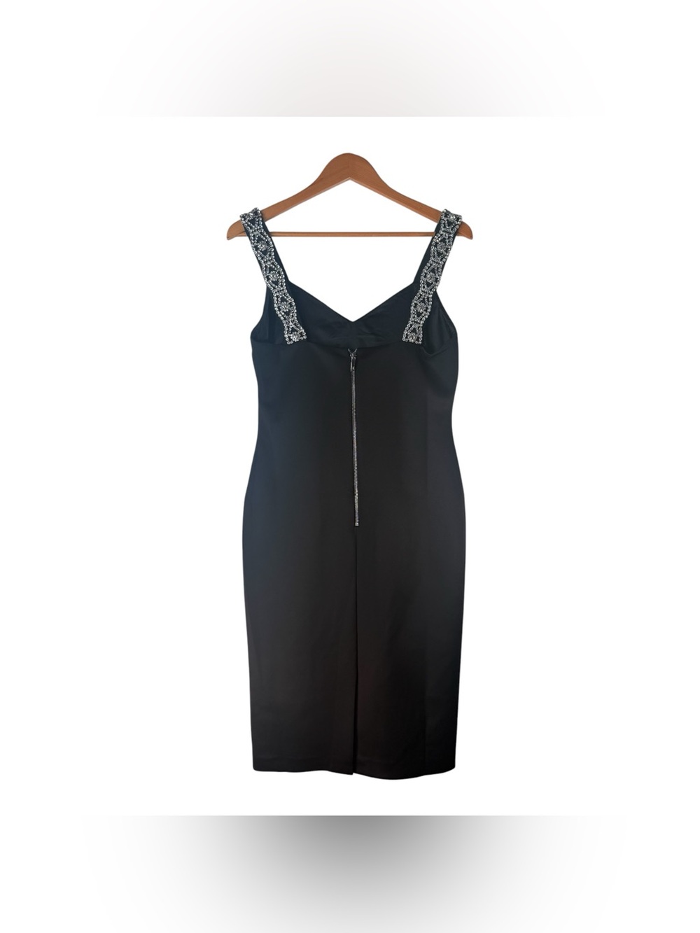New Ted Baker Mally Embellished Strap Bodycon Dress Black Size 4 - Picture 2 of 11